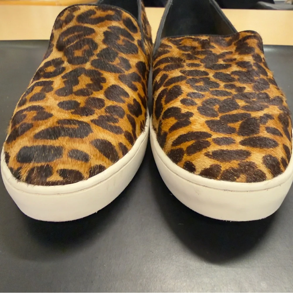 Birdies The Swift Leopard Print Calf Hair Slip-On Sneakers Size 8